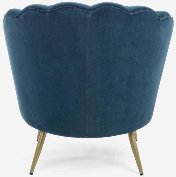 mutoni Fauteuil Giliola bleu paon  