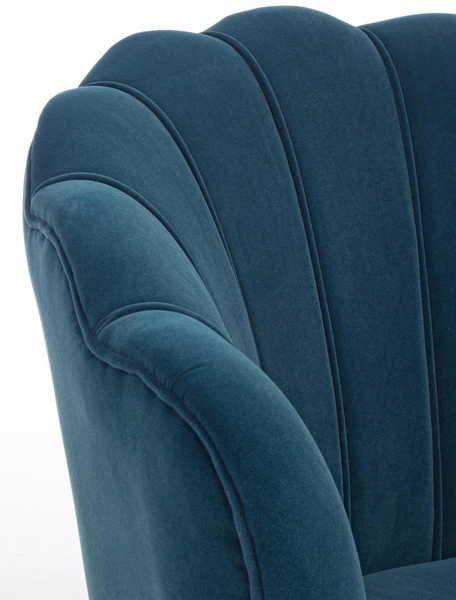 mutoni Fauteuil Giliola bleu paon  