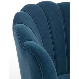 mutoni Fauteuil Giliola bleu paon  