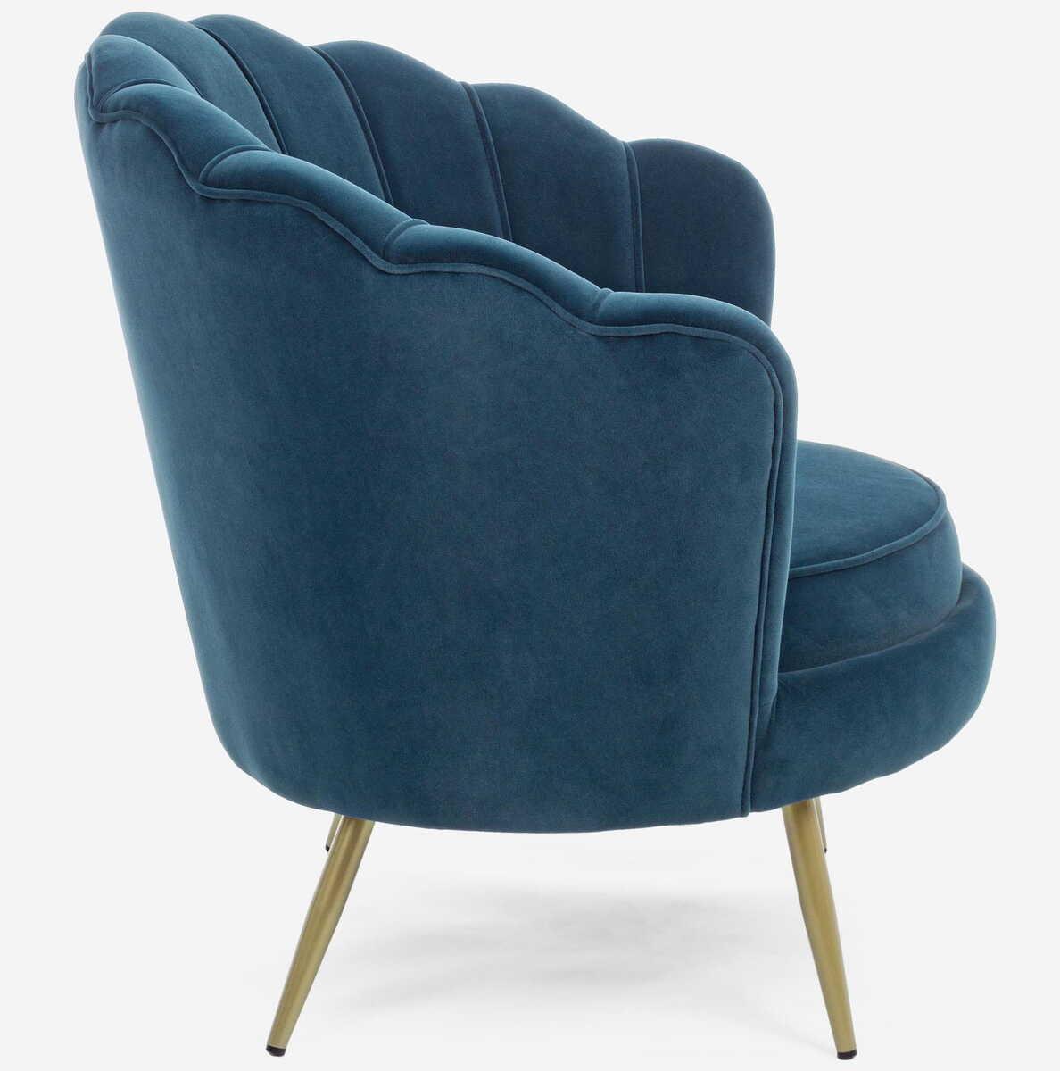 mutoni Fauteuil Giliola bleu paon  