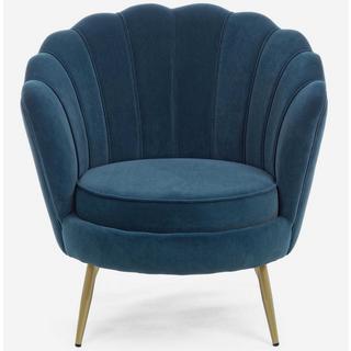 mutoni Fauteuil Giliola bleu paon  