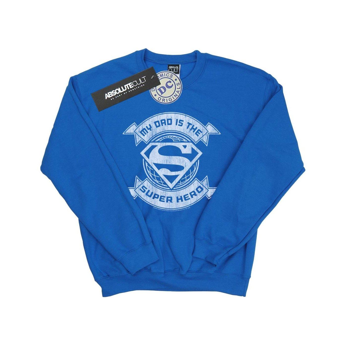 Image of Superman My Dad The Superhero Sweatshirt Jungen Königsblau 140/146