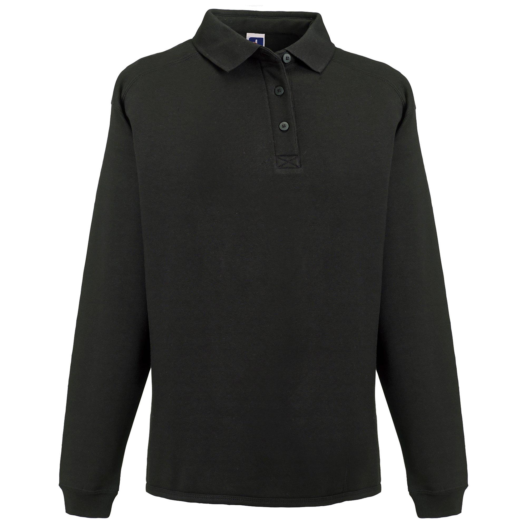 Image of Europe Sweatshirt Mit Knopfleiste Und Kragen Herren Schwarz S