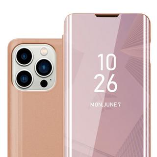 Cadorabo  Housse compatible avec Apple iPhone 14 PRO - Clear View étui de protection miroir avec fonction de support Protection à 360 degrés 