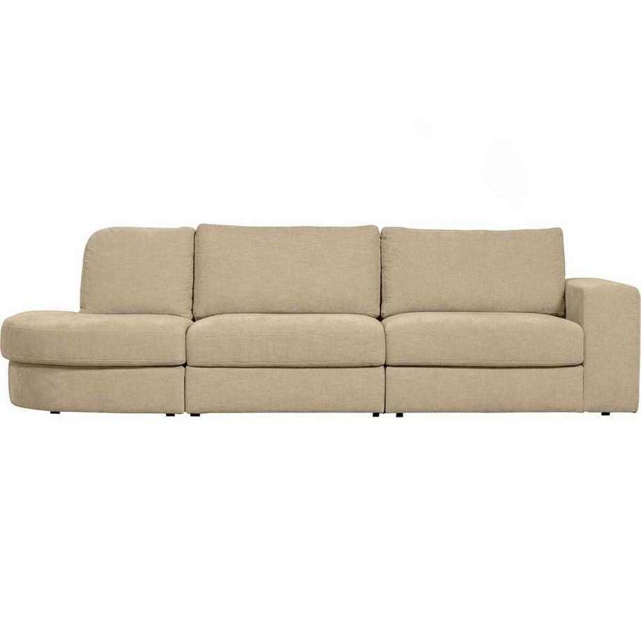 Sofa Family 2,5-Sitzer Rundung links sand 298x98
