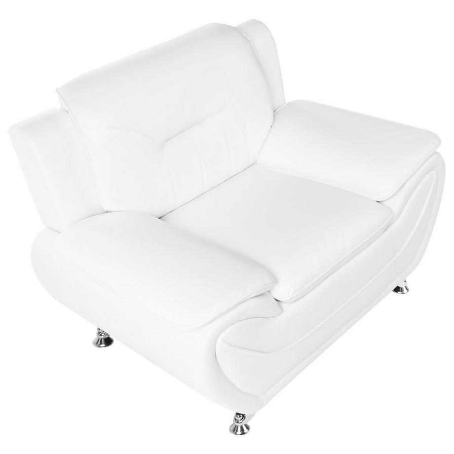 Beliani Poltrona en Ecopelle vegana Glamour LEIRA  