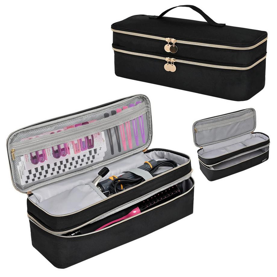 Only-bags.store  Reisetasche Haartrockner, Volumizer, Styler, Doppellagige Aufbewahrungstasche für Heißluftbürste Haartrockner, Tragetasche für Haartrockner Haarglätter 