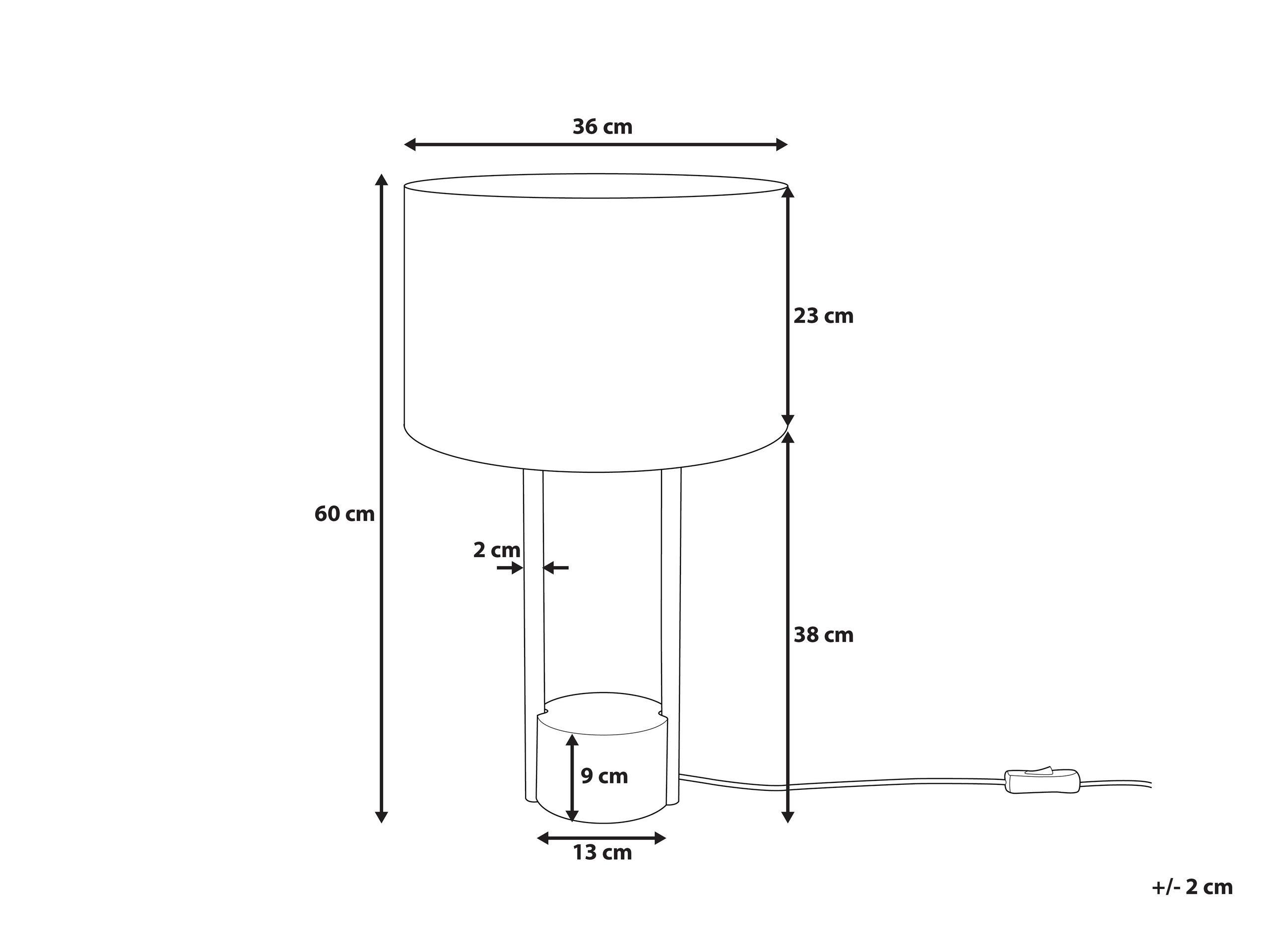 Beliani Lampe à poser en Métal Moderne REMUS  