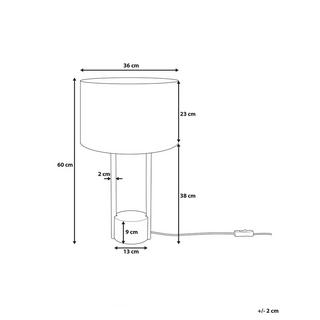 Beliani Lampe à poser en Métal Industriel REMUS  