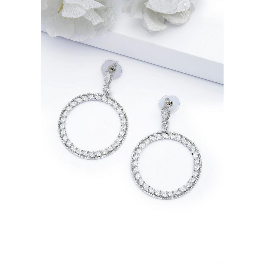 AVANT-GARDE PARIS  Funkelnde Creolen-Tropfenohrringe 