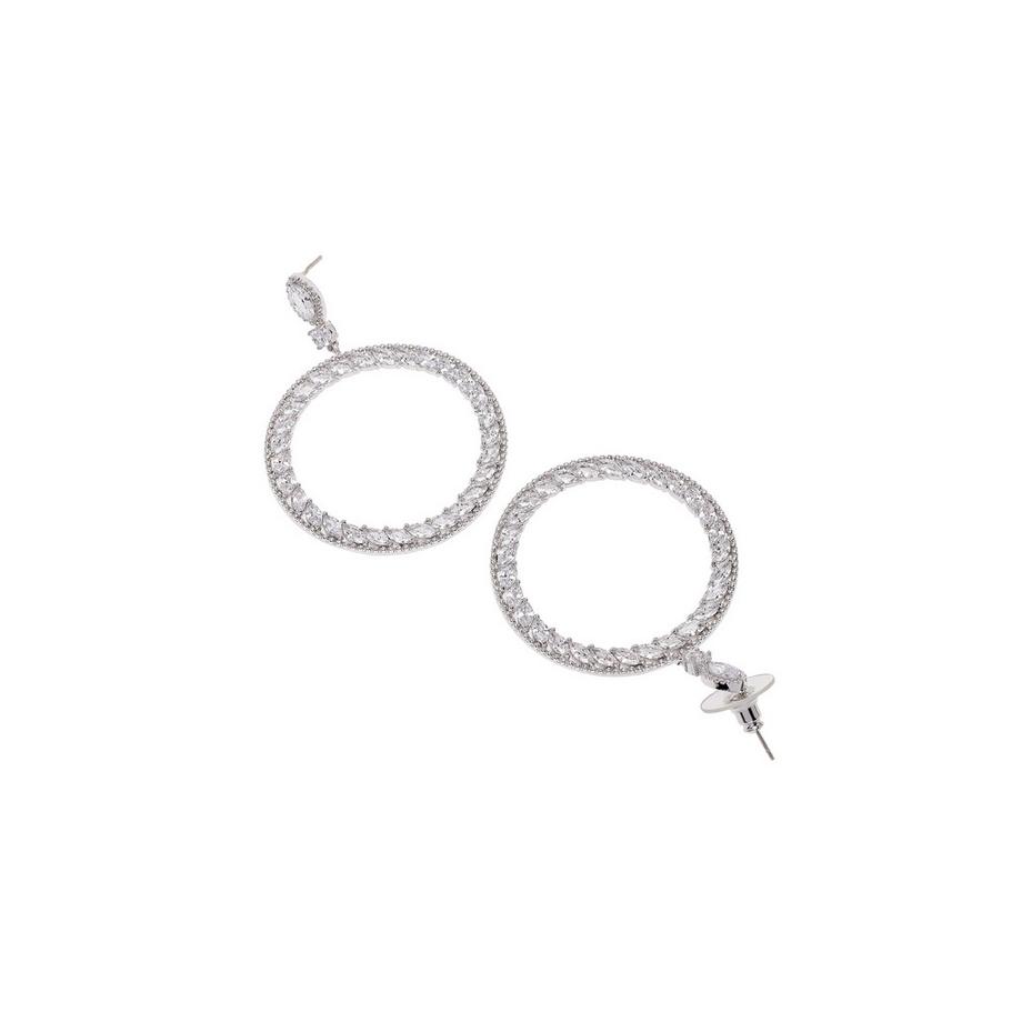 AVANT-GARDE PARIS  Funkelnde Creolen-Tropfenohrringe 