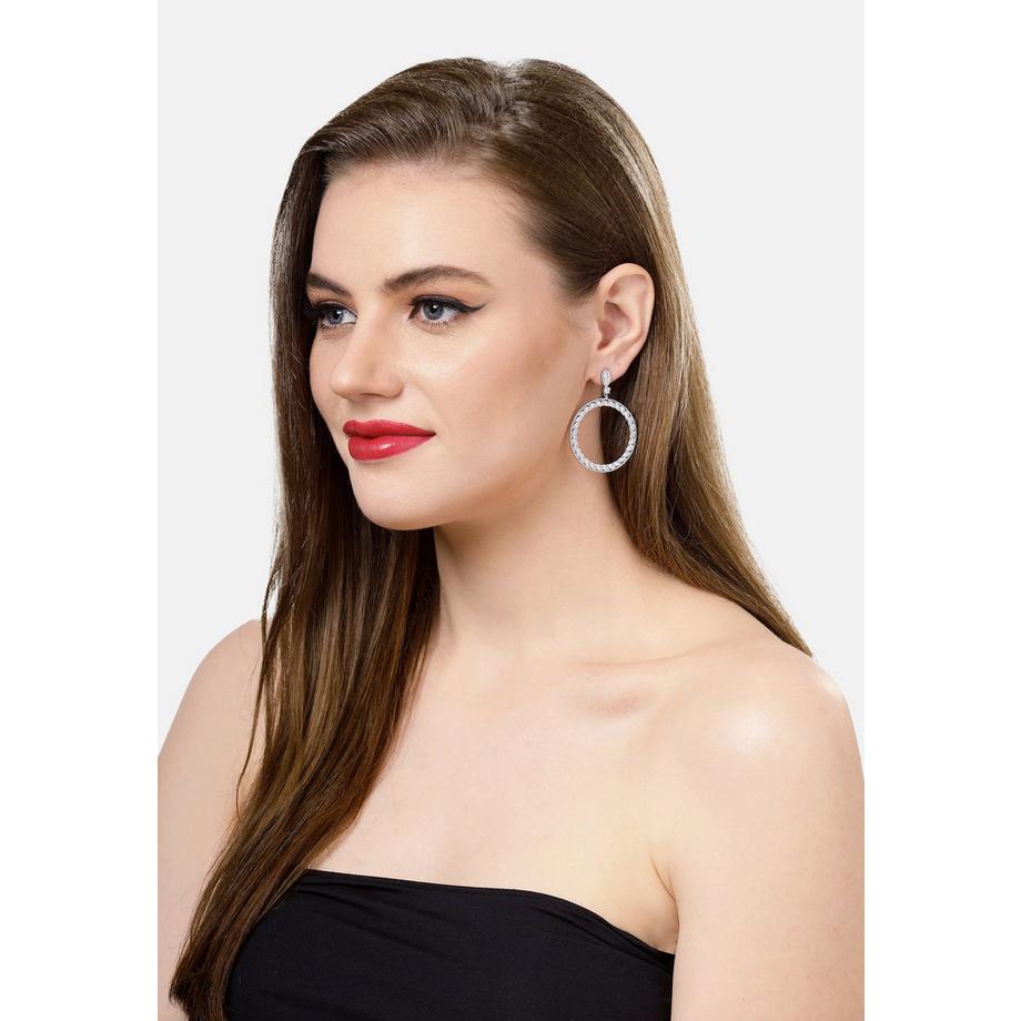 AVANT-GARDE PARIS  Funkelnde Creolen-Tropfenohrringe 