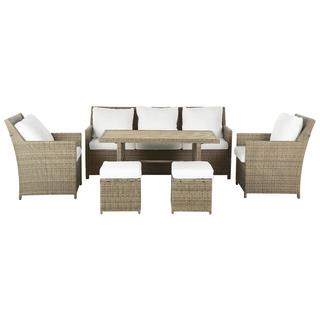 Beliani Lounge Set mit Tisch aus PE Rattan Retro FONTI  