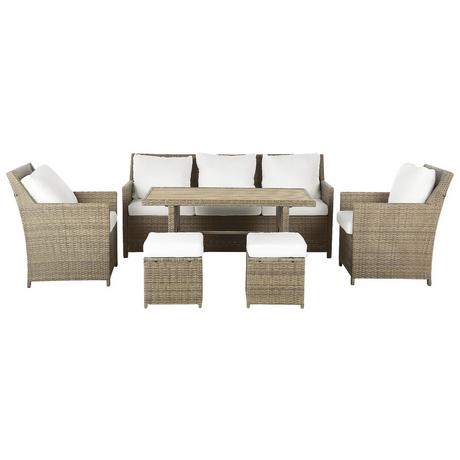 Beliani Lounge Set mit Tisch aus PE Rattan Retro FONTI  