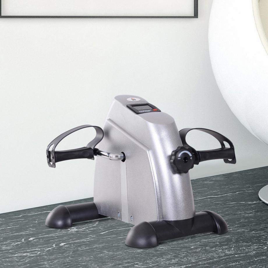 Northio  Vélo d'appartement mini vélo pédalier vélo d'entraînement appareil de vélo avec écran LCD fonte argent 35 x 40 x 31 cm 