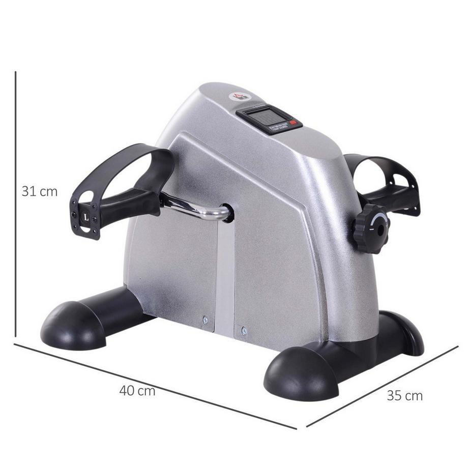 Northio  Vélo d'appartement mini vélo pédalier vélo d'entraînement appareil de vélo avec écran LCD fonte argent 35 x 40 x 31 cm 