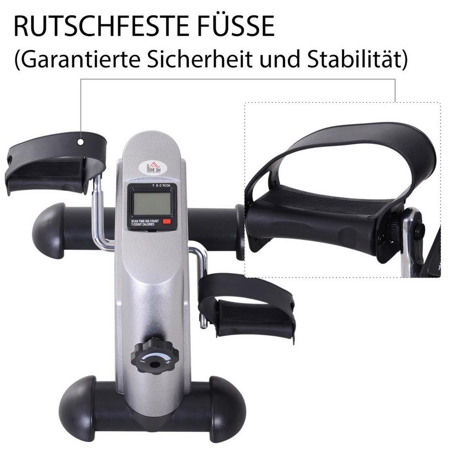 Northio  Vélo d'appartement mini vélo pédalier vélo d'entraînement appareil de vélo avec écran LCD fonte argent 35 x 40 x 31 cm 