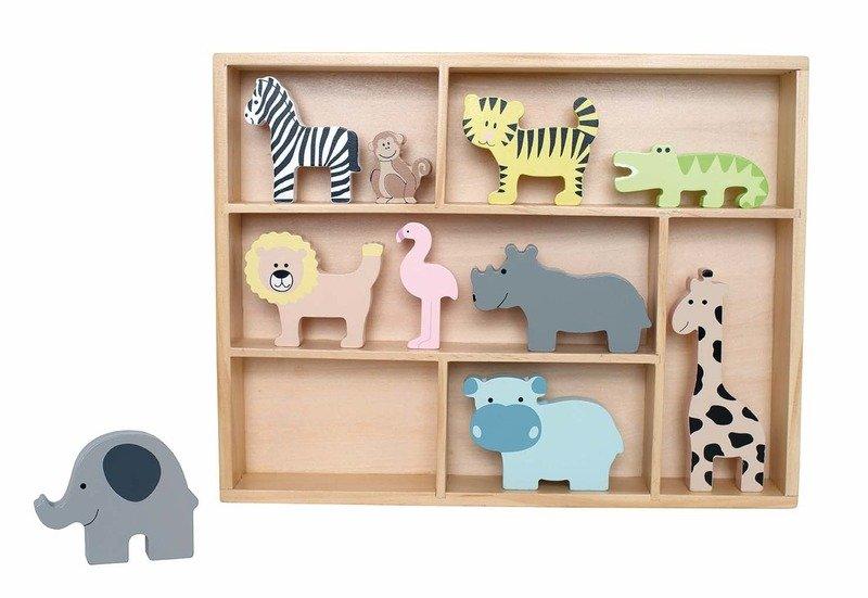 Image of JABADABADO Regal mit Safari Tieren W7169 33x25x4cm