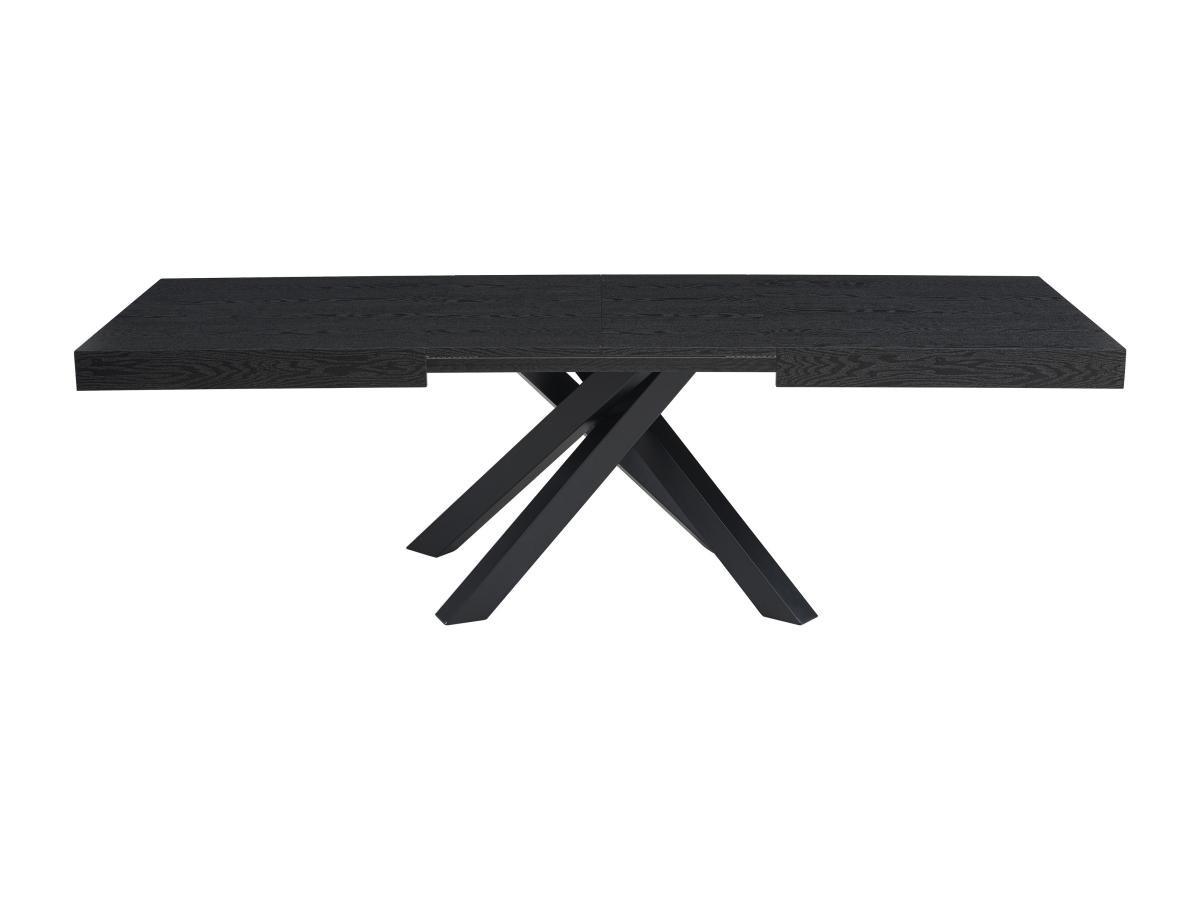 Vente-unique Table à manger extensible 6 à 10 personnes en MDF et métal - Noir - CATONAV  