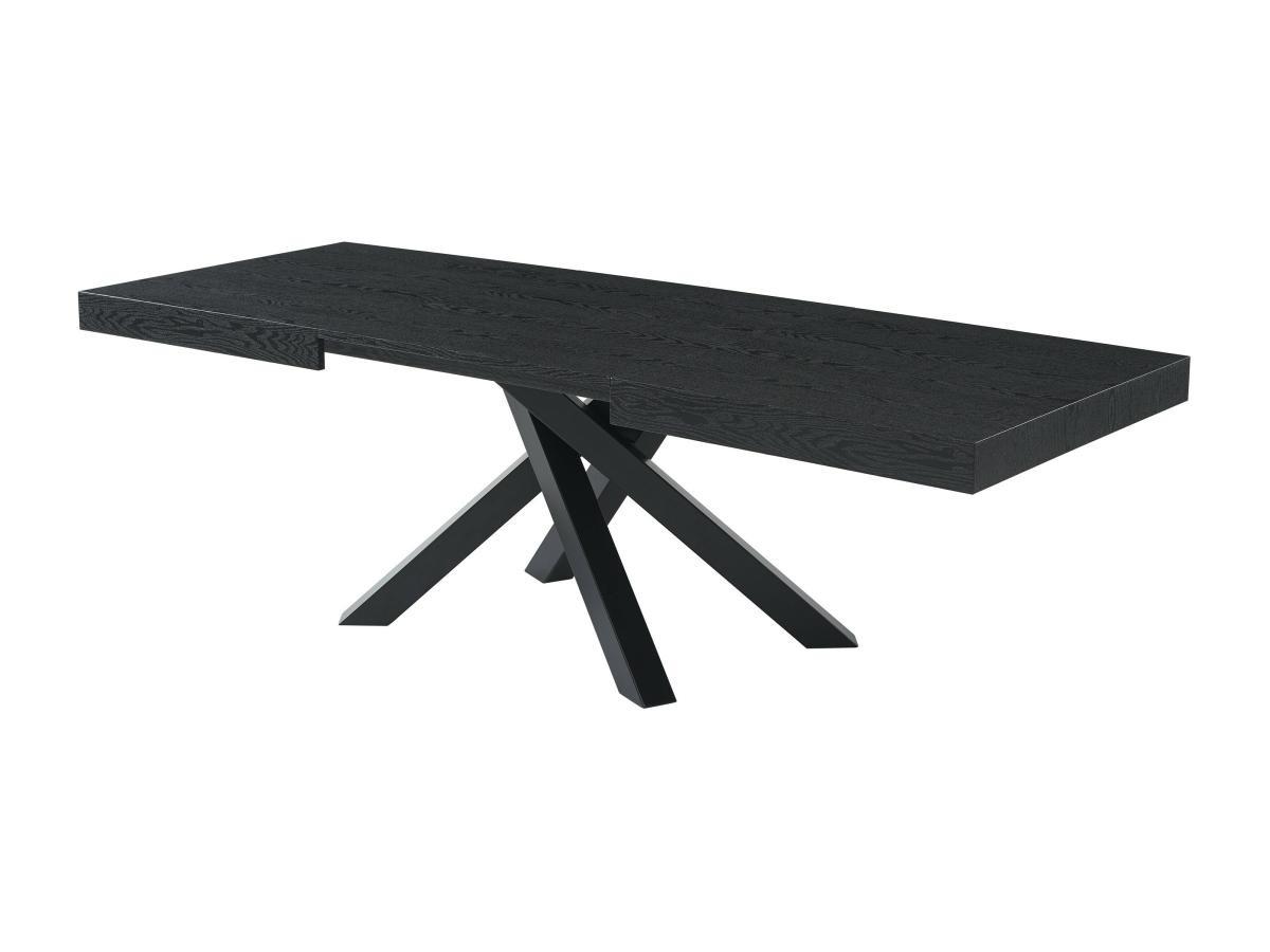 Vente-unique Tavolo da pranzo allungabile da 6 a 10 coperti in MDF e Metallo Nero - CATONAV  