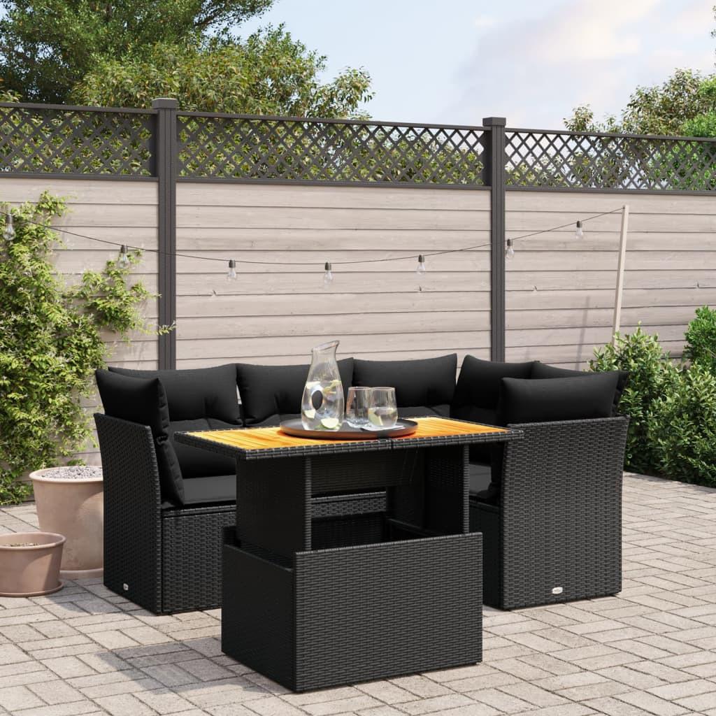 VidaXL set divano da giardino Polirattan  