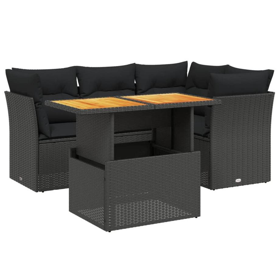 set divano da giardino Polirattan