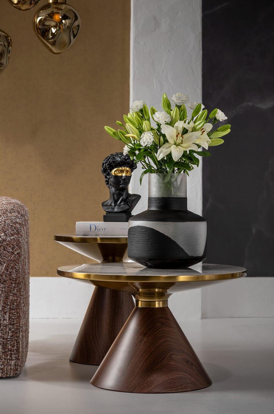 KARE Design Beistelltisch Cono Keramik rund 50  