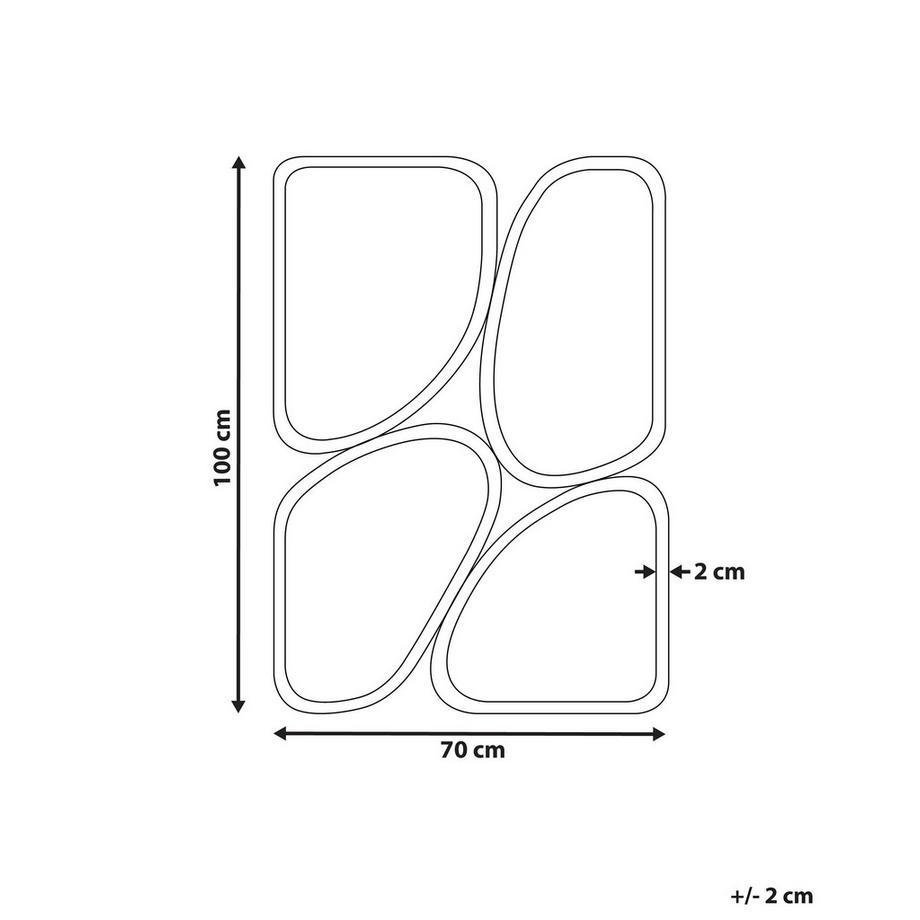 Beliani Wandspiegel aus Eisen  DIANCEY  