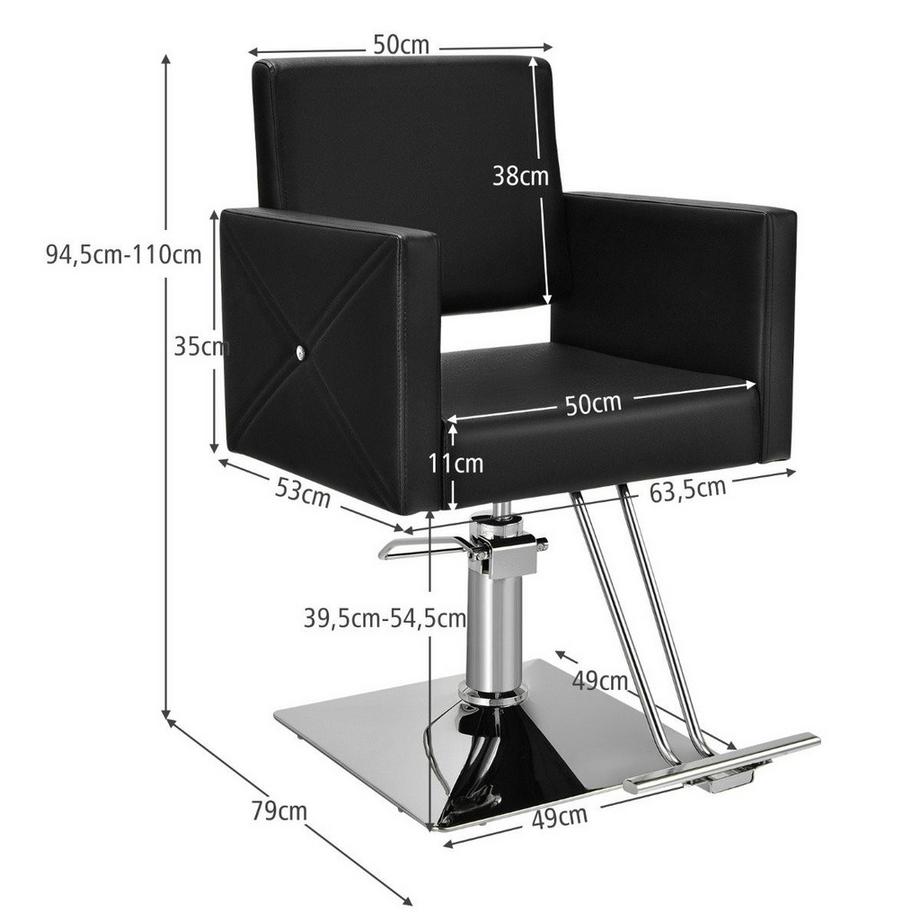Northix Poltrona da salone regolabile – girevole a 360°  
