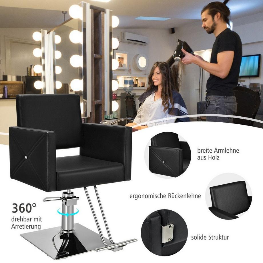 Northix Poltrona da salone regolabile – girevole a 360°  