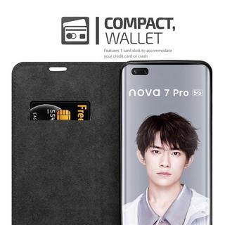 Cadorabo  Housse compatible avec Huawei NOVA 7 PRO 5G - Coque de protection avec fermeture magnétique, fonction de support et compartiment pour carte 