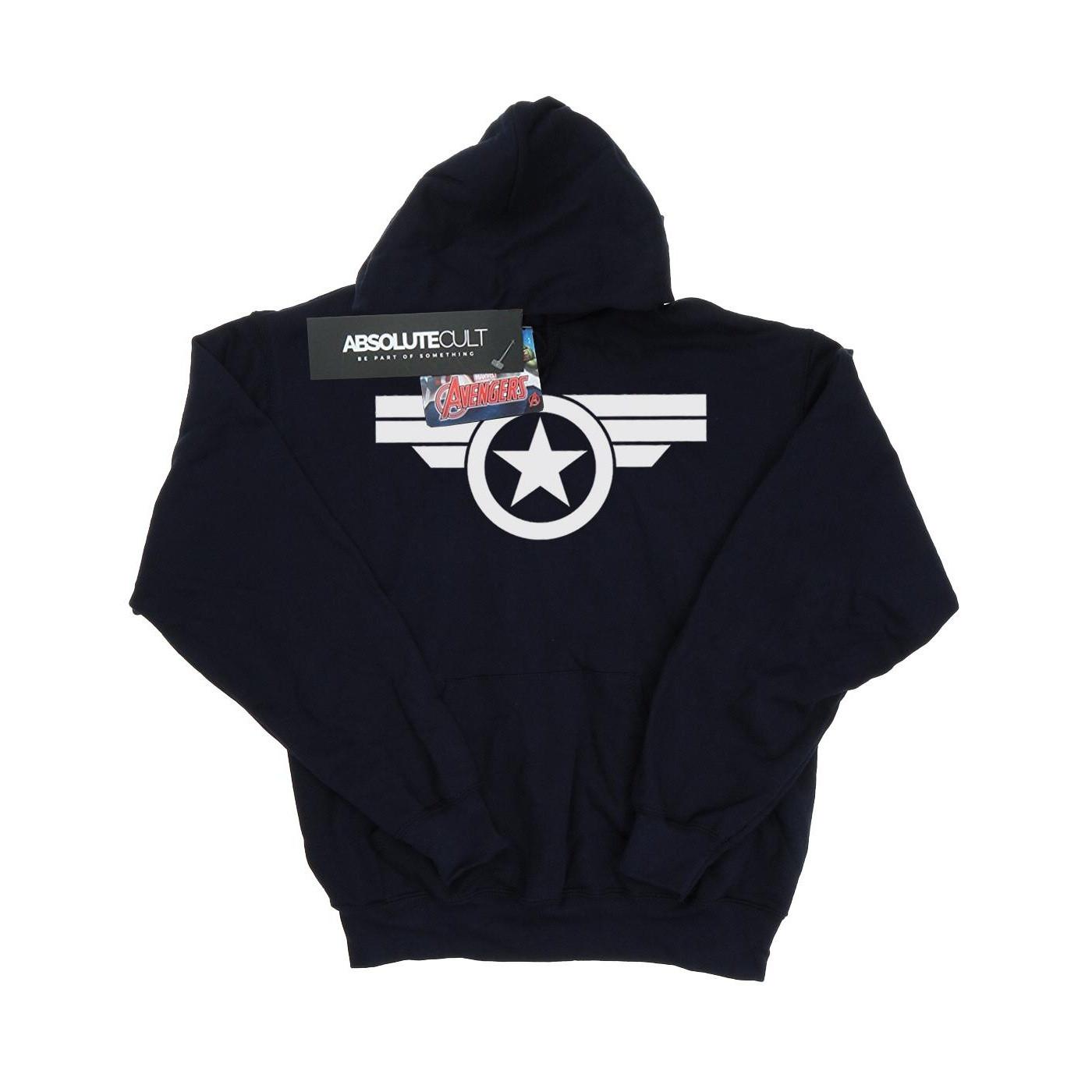 Image of Captain America Super Soldier Kapuzenpullover Unisex Marine 140/146