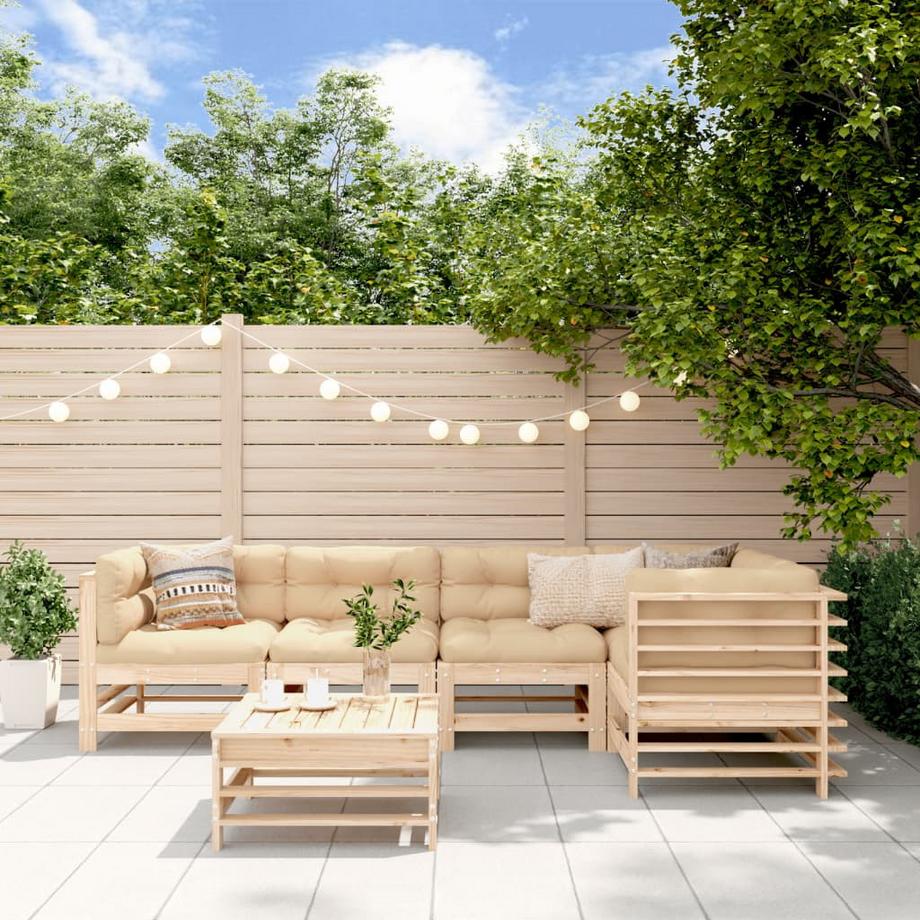 VidaXL Salon de jardin bois de pin  
