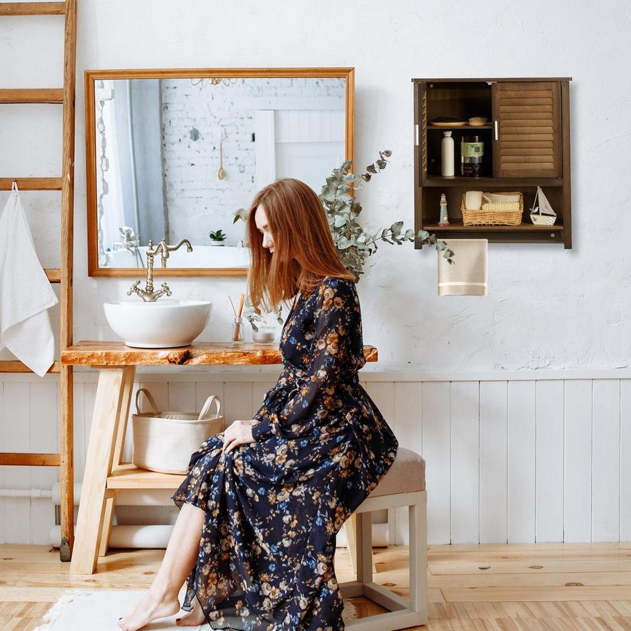 B2X Hängeschrank dunkelbraun LAMELL  