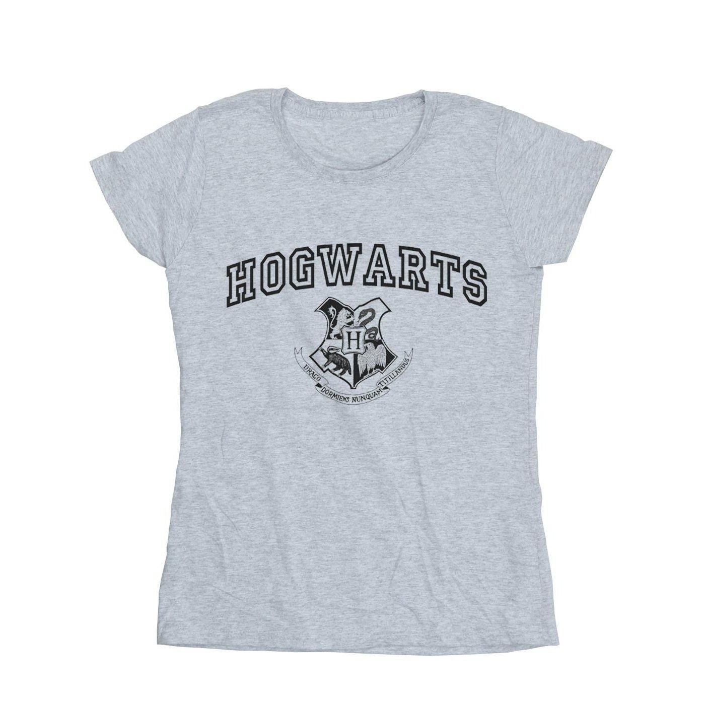 Image of Hogwarts Crest Tshirt Damen Grau XXL
