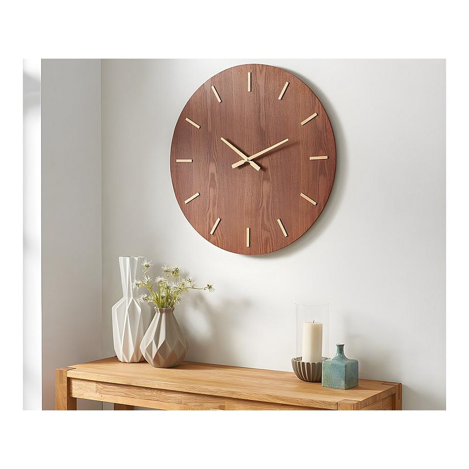OZAIA Große Wanduhr ARTURO Eschenholz  