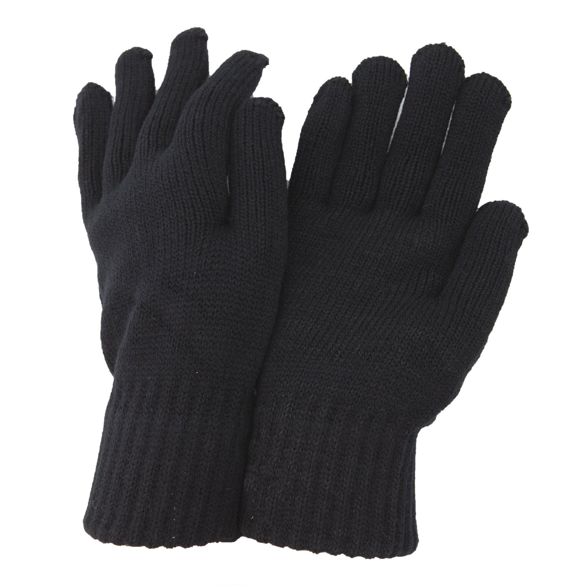 Image of Abstand Thermal Gestrickte Winterhandschuhe Herren Schwarz ONE SIZE