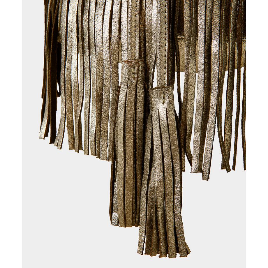 Joe Browns Goldene Wildleder Fransentasche  