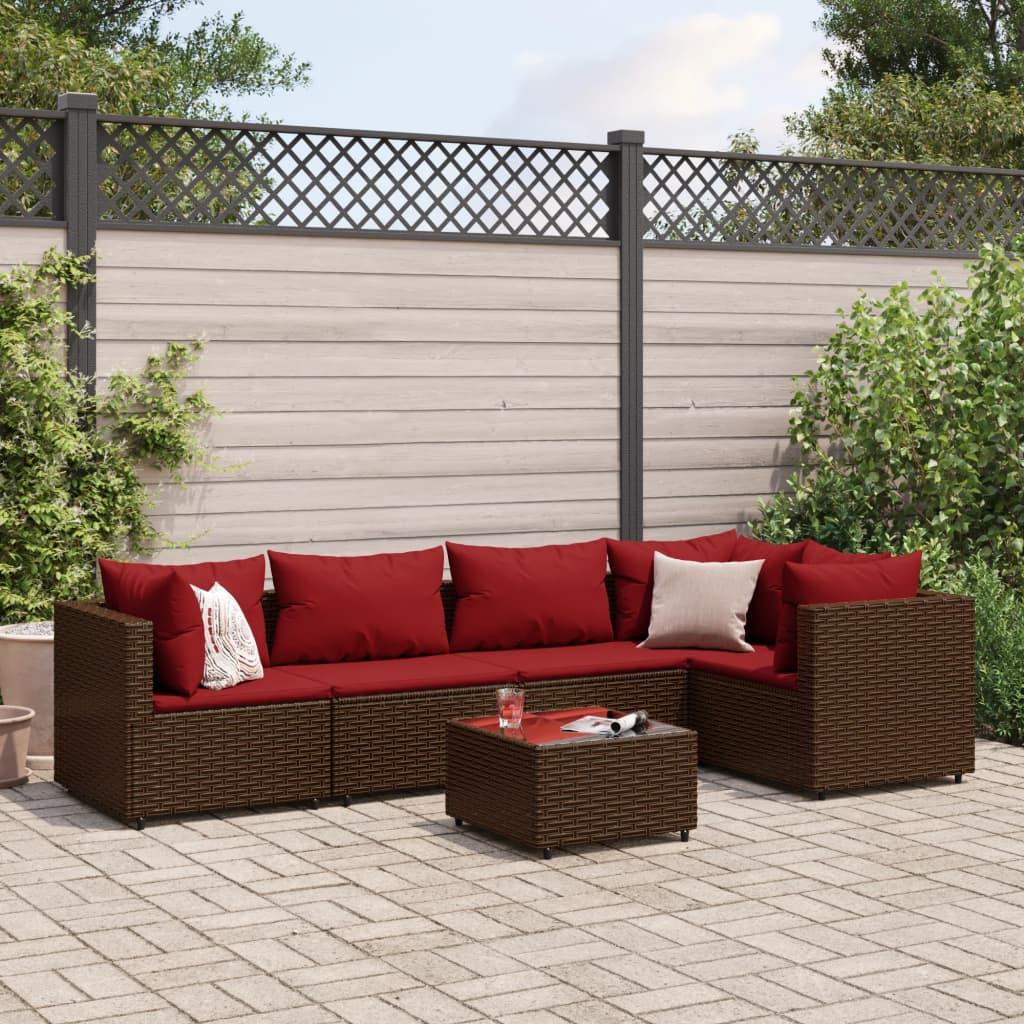 VidaXL set salotto da giardino Polirattan  