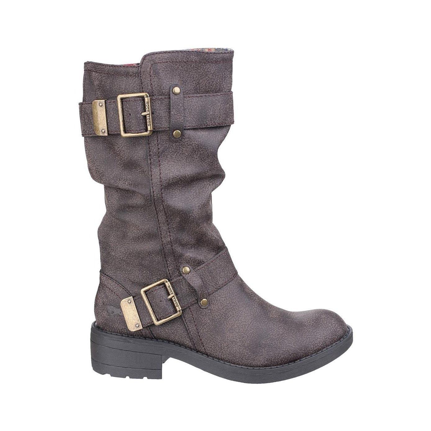 Image of Kunstlederbikerstiefel Trumble Damen Braun 40