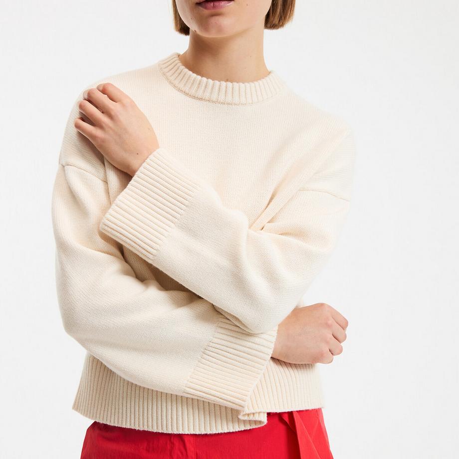 La Redoute Collections Pullover mit Rundhalsausschnitt  
