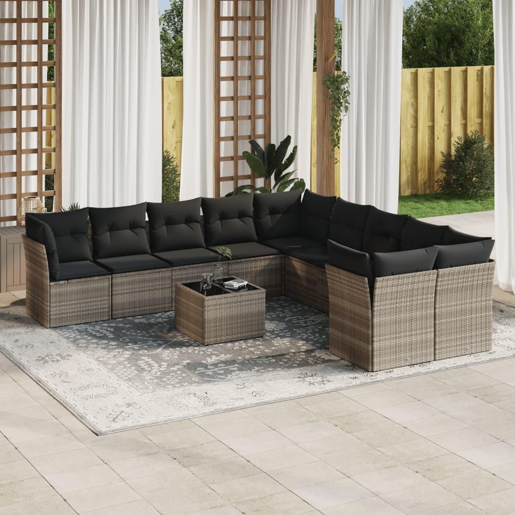 VidaXL set divano da giardino Polirattan  