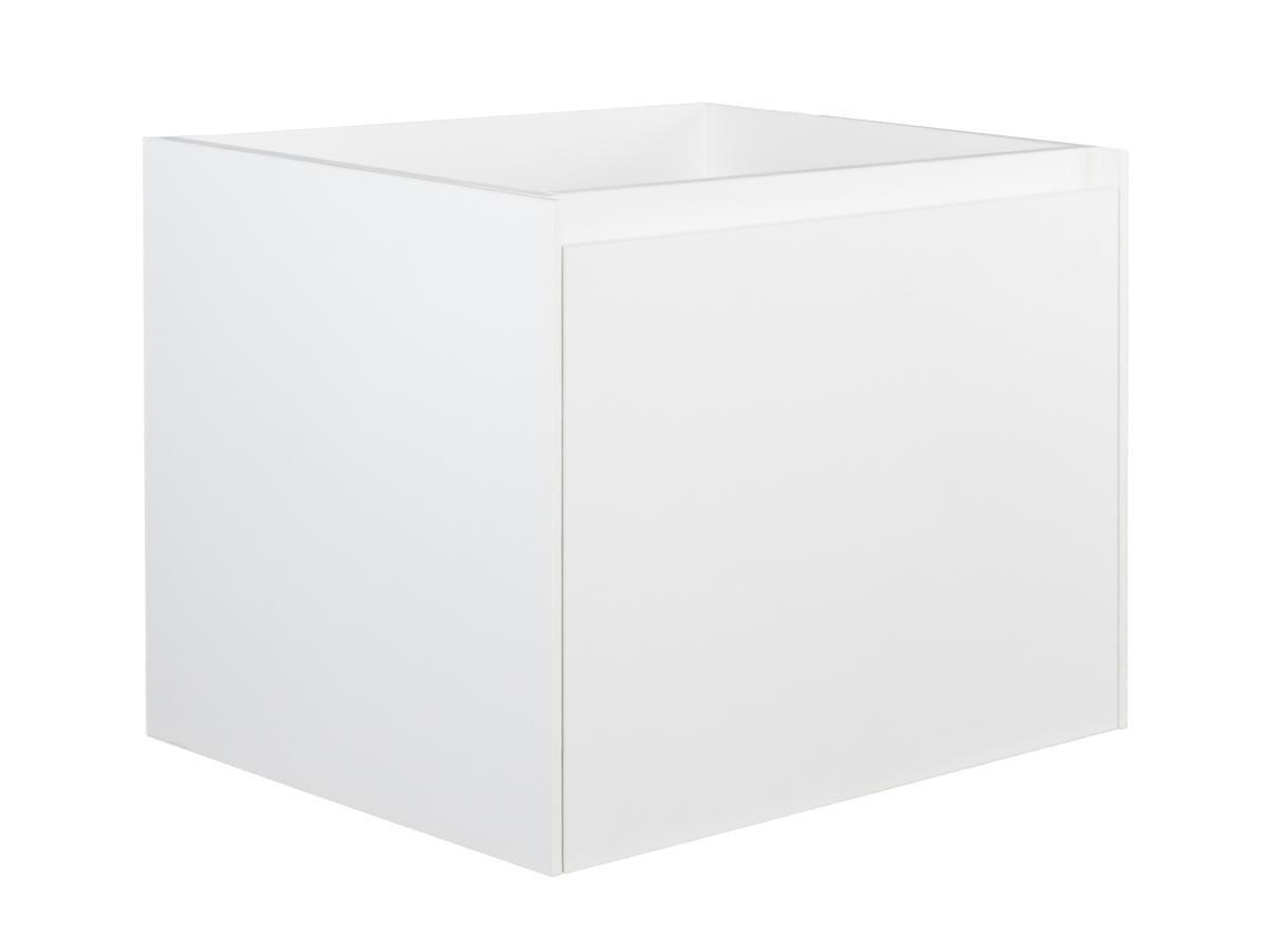 Vente-unique Mobile sotto lavabo sospeso 60 cm Bianco testurizzato - SOSTHENE  