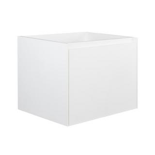 Vente-unique Meuble sous vasque suspendu blanc texturé - 60 cm - SOSTHENE  