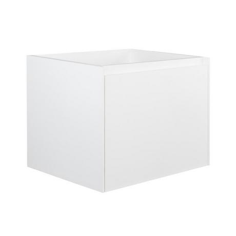 Vente-unique Meuble sous vasque suspendu blanc texturé - 60 cm - SOSTHENE  