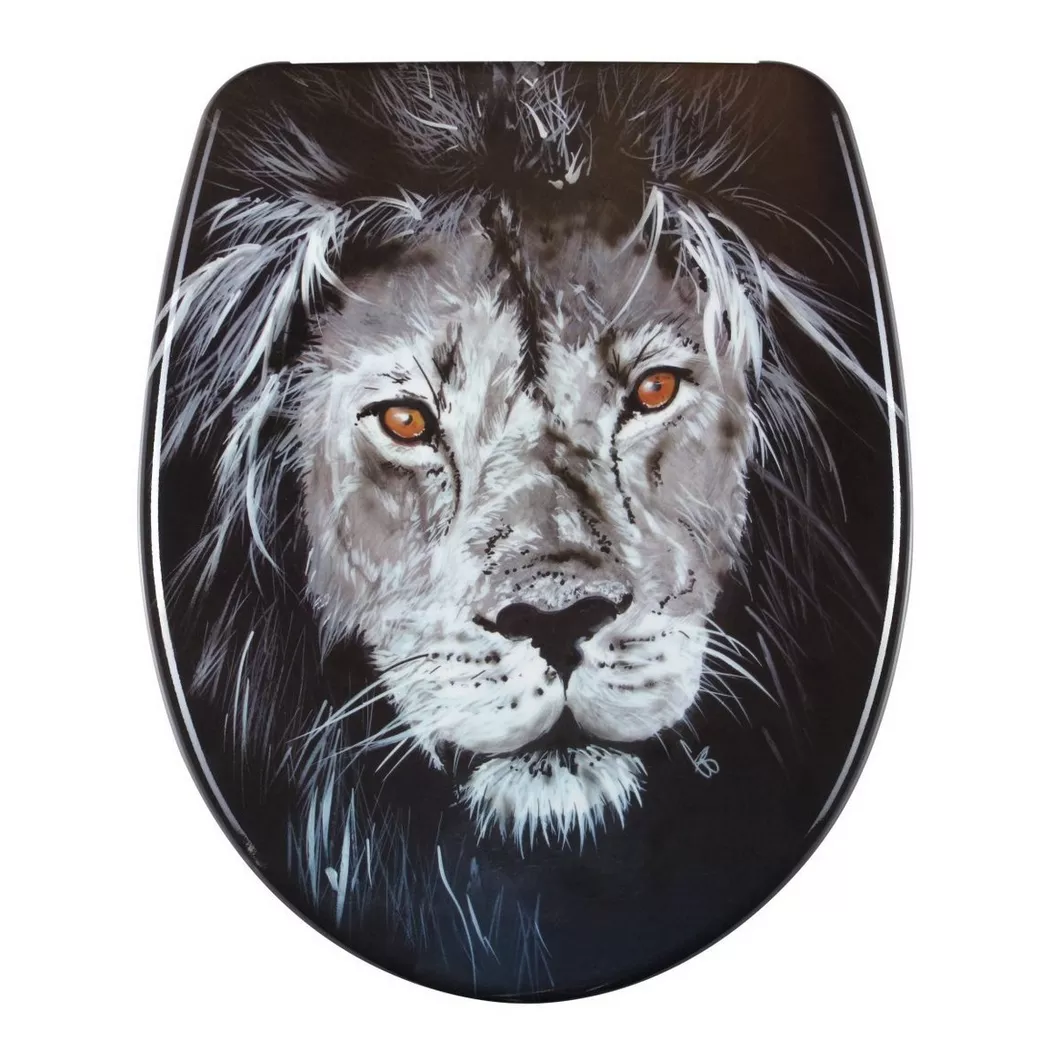 diaqua WC-Sitz "Nice Lion Absenkautomatik, Schwarz"