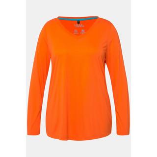 Ulla Popken Antibakterielles V-Ausschnitt Langarm Funktionsshirt  