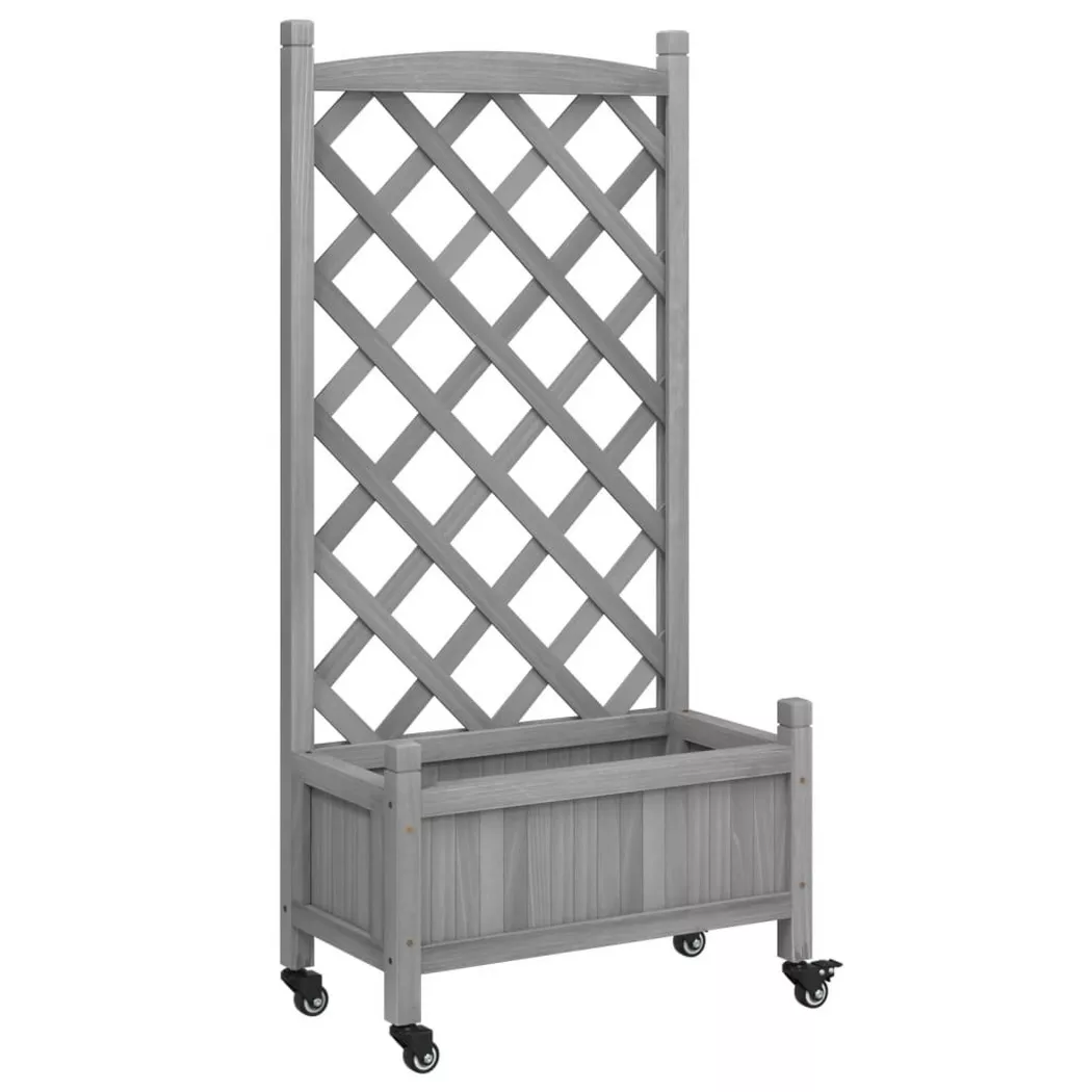 VidaXL - Jardinière bois, One Size, Gris