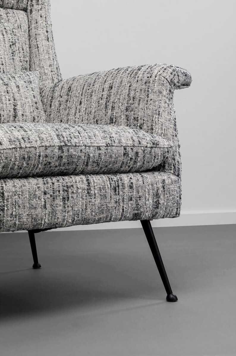 KARE Design Fauteuil Vegas Forever Mélange Sel & Poivre  