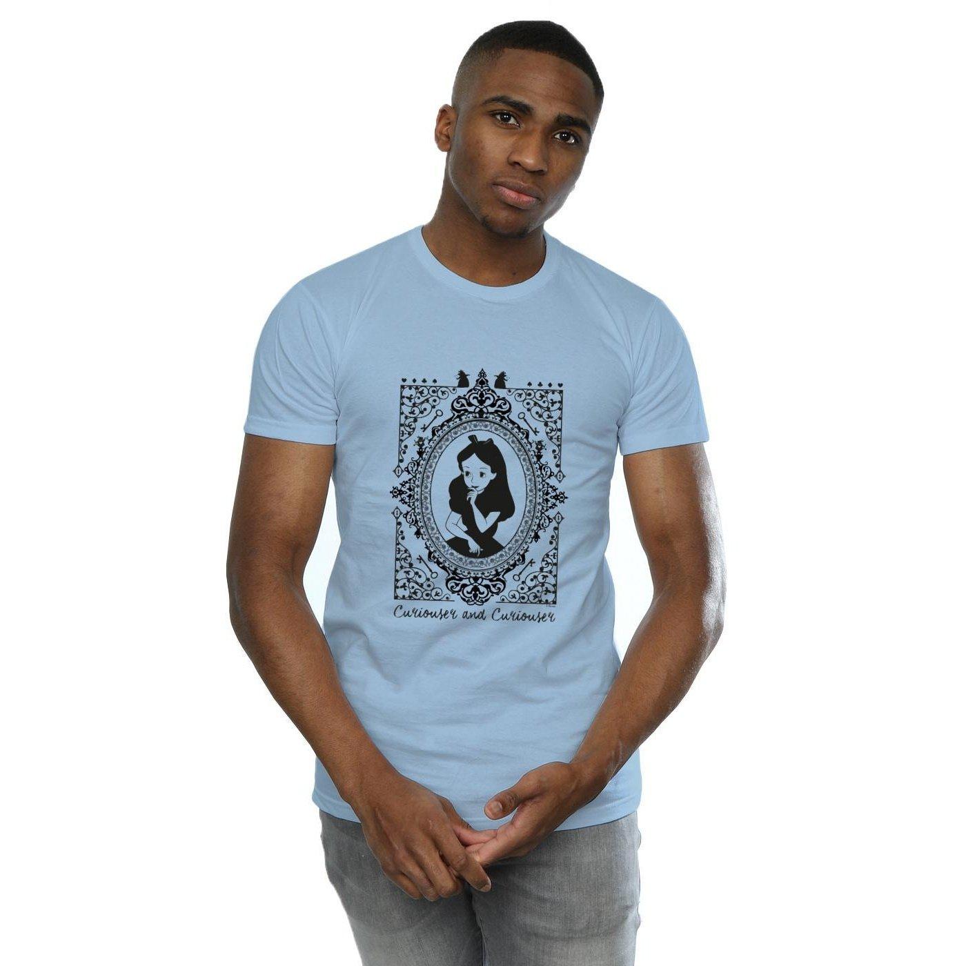 Image of Alice In Wonderland Frame Tshirt Herren Blau L
